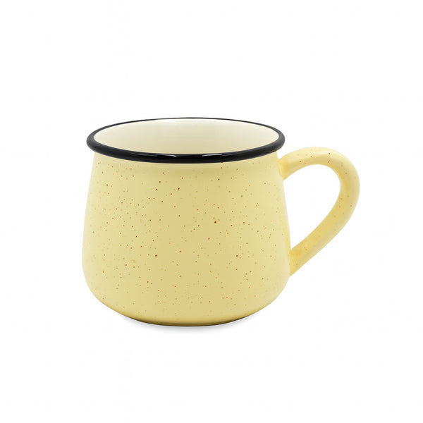 551-19 Ceramic Mug – Speckled Design with Black Rim