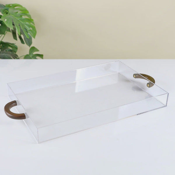 Acrylic Serving Tray with Handles – 48cm x 32cm – MY2114-2