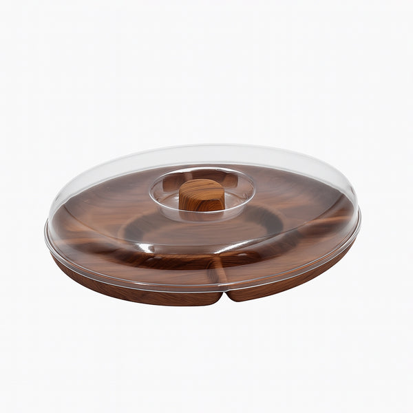 10327-M – Tokyo Dry Fruit Tray with Lid – 5-Compartment  - 30cm (W)  x 23cm (L)