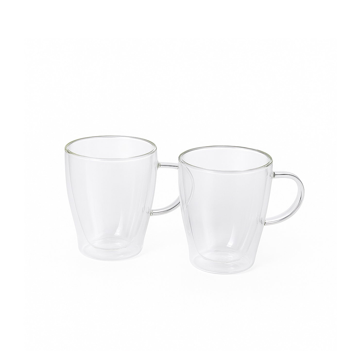 Double Wall Glass Cup Set – 2 Piece – 320 ml – Clear Insulated Design – 24659