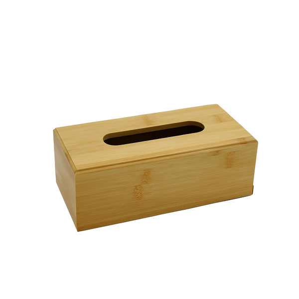 MM404 – Bamboo Tissue Box – 23cm (W) x 13cm (L) x 9cm (H) – Natural Finish