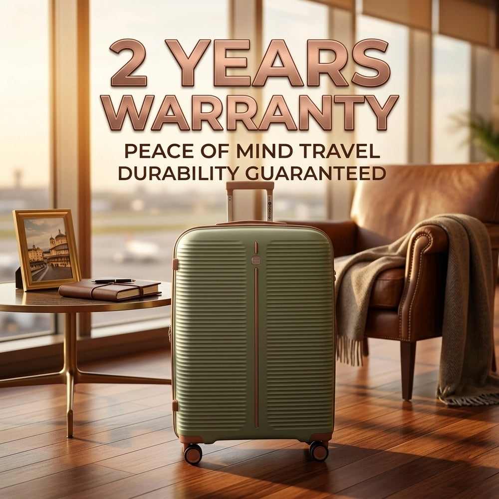 TP97980-3 PRESIDENT Trolley Case Set – 3-Piece Olive Green TSA Lock, 360° Spinner Wheels & Expandable Hard Shell