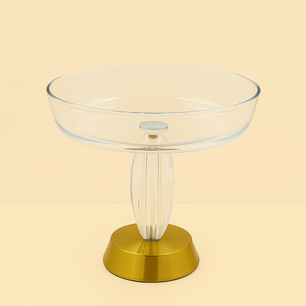 Lux Cake Stand with Golden Base – 30 cm (W) x 27 cm (H) – 1130-9"