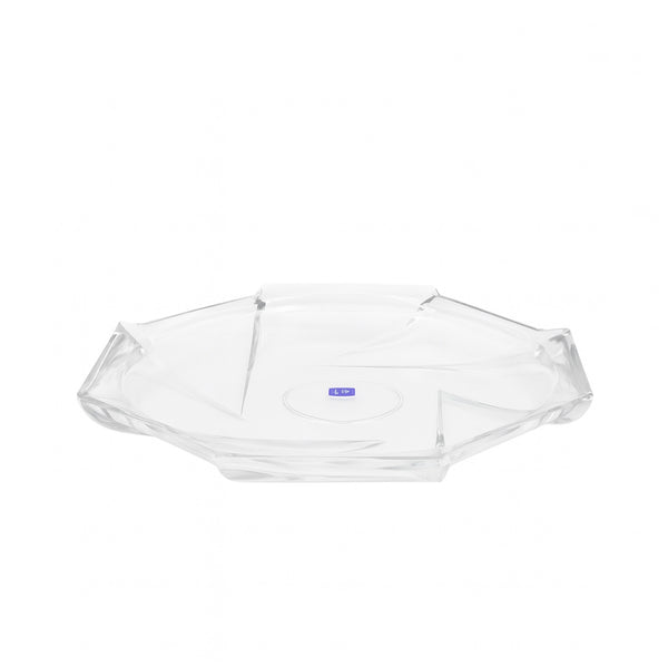 ISF-848 Square Glass Plate Large 291mm (D) x 34mm (H) – Elegant Clear Serving Platter