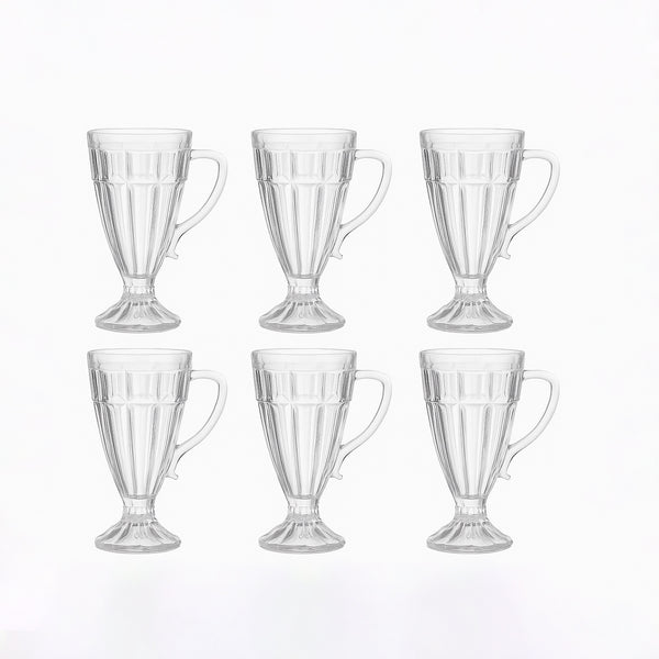Z59109JWA – Bermuda Tall Glass Set – 6 Pieces – 9oz – Footed Handle Design