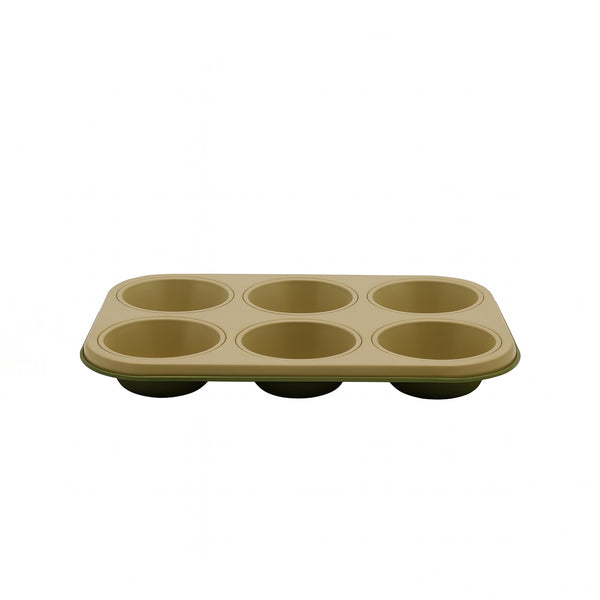 39906C Cargnam Muffin Tray – 6 Cup – Guardini Bake Natural Non-Stick Baking Pan
