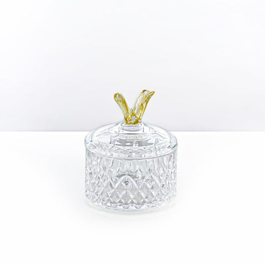 41245-275-BA Candy Bowl With Lid & Gold Butterfly