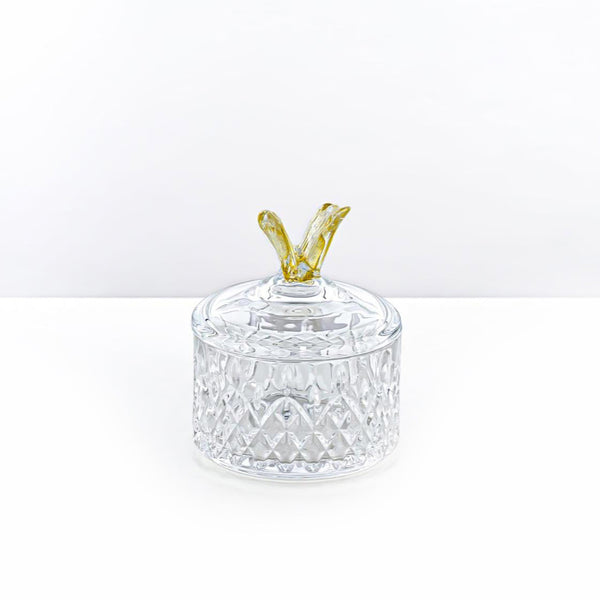 41245-275-BA Candy Bowl With Lid & Gold Butterfly