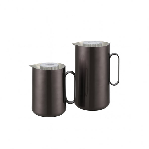 NB5560F Vacuum Flask 2-Piece Set (0.35L + 0.6L) – Jet Black Stainless Steel Thermos
