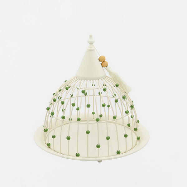 25236-53 – Fruit Tray with Lid – 23cm (D) – Cream Dome Cover