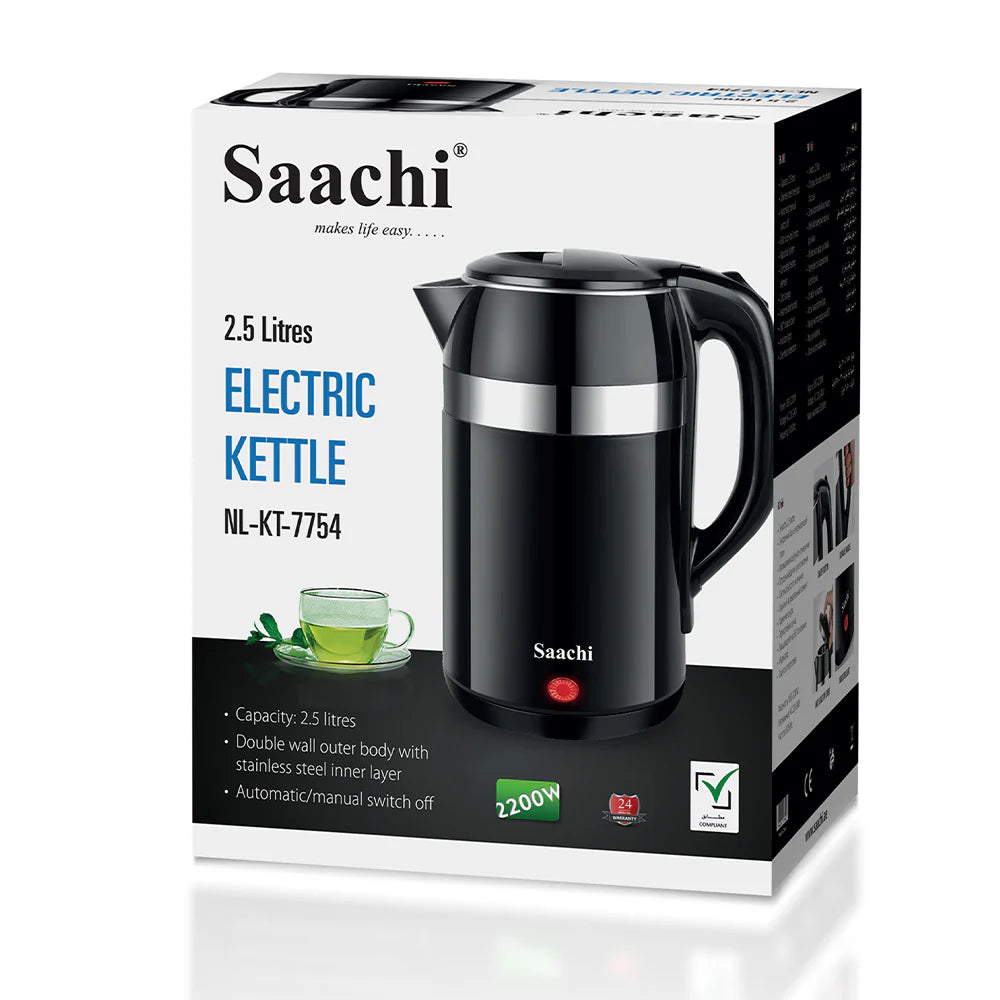 NL-KT-7754 – Electric Kettle – 2.5L Capacity – Double Wall with Stainless Steel