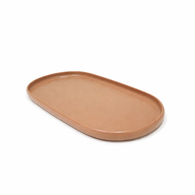 346G-002A-HJ21707 Ceramic Plate – 19.4 cm – Solid Matte Brown | Siddiq Gifts – Mussafah Abu Dhabi