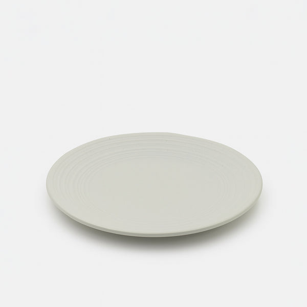 99581-02 – Ceramic Dinner Plate 25.4 cm – Matte Off-White with Ribbed Texture