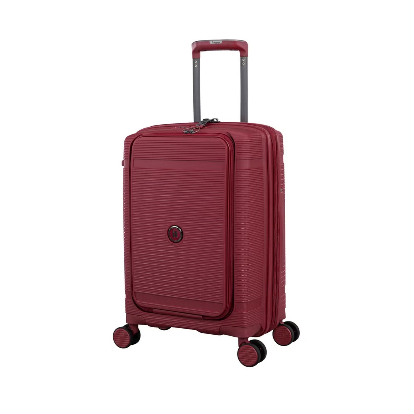15-3108-08 Trolley Bag – 21" Cabin-Size Hard Shell Travel Luggage in Burgundy