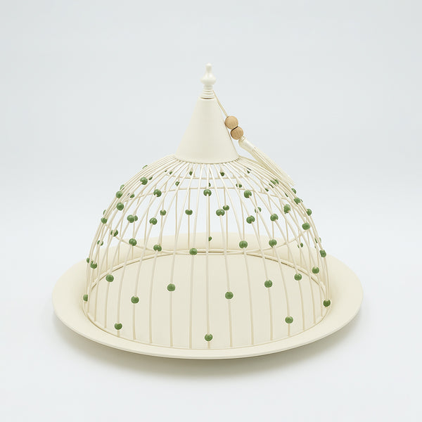 25236-55 – Fruit Tray with Lid – 35cm (D) – Cream Dome Cover