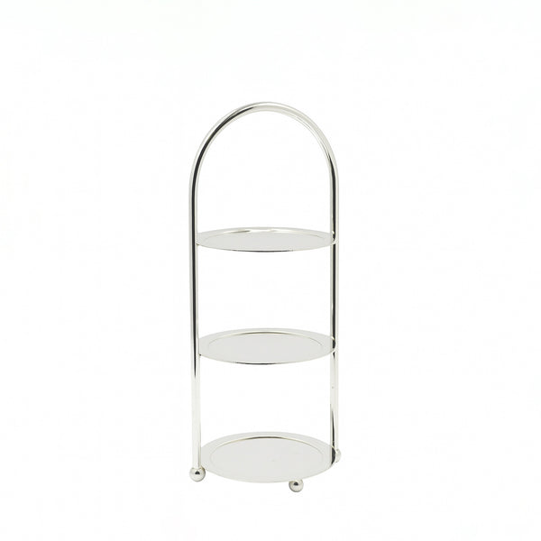 CD-7483 – 3-Layer Cake Stand – Silver – 25cm (H)