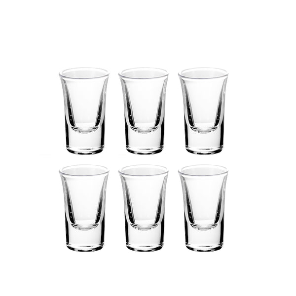 Two-Layer Glass Shot Glass Set – 6 Piece – 35 ml – Y304