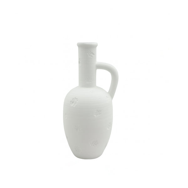 99600-02 Ceramic Vase – 32cm (H) – White Matte Jug Design