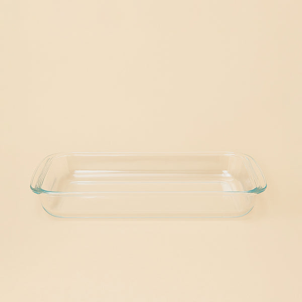 BG-BRT-3000 – Beyti Rectangular Baking Tray 3 L – Classic Glass Bakeware for Oven Use