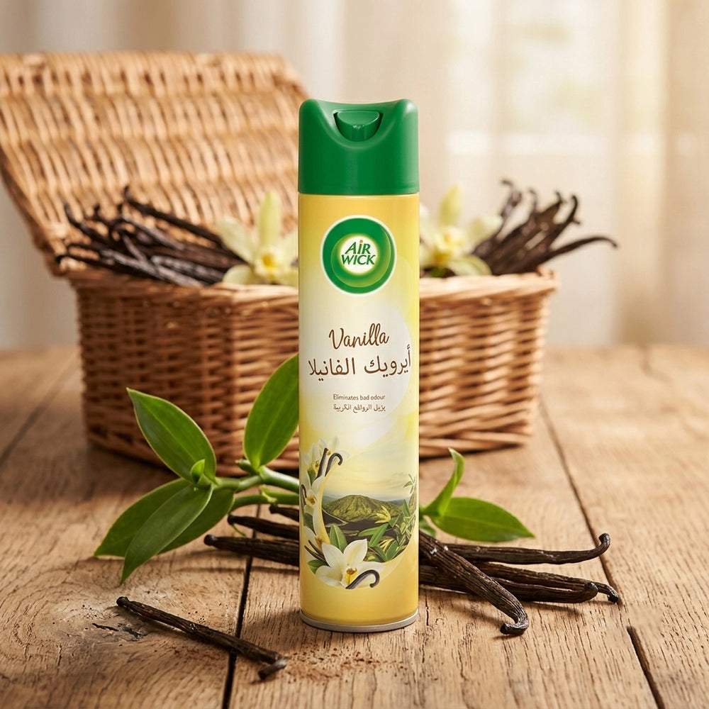 Air Wick Vanilla Air Freshener Spray – 3 × 300ml  – Sweet & Comforting Vanilla Fragrance