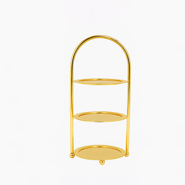 CD-7484 – 3-Layer Cake Stand – Gold – 20cm (H)