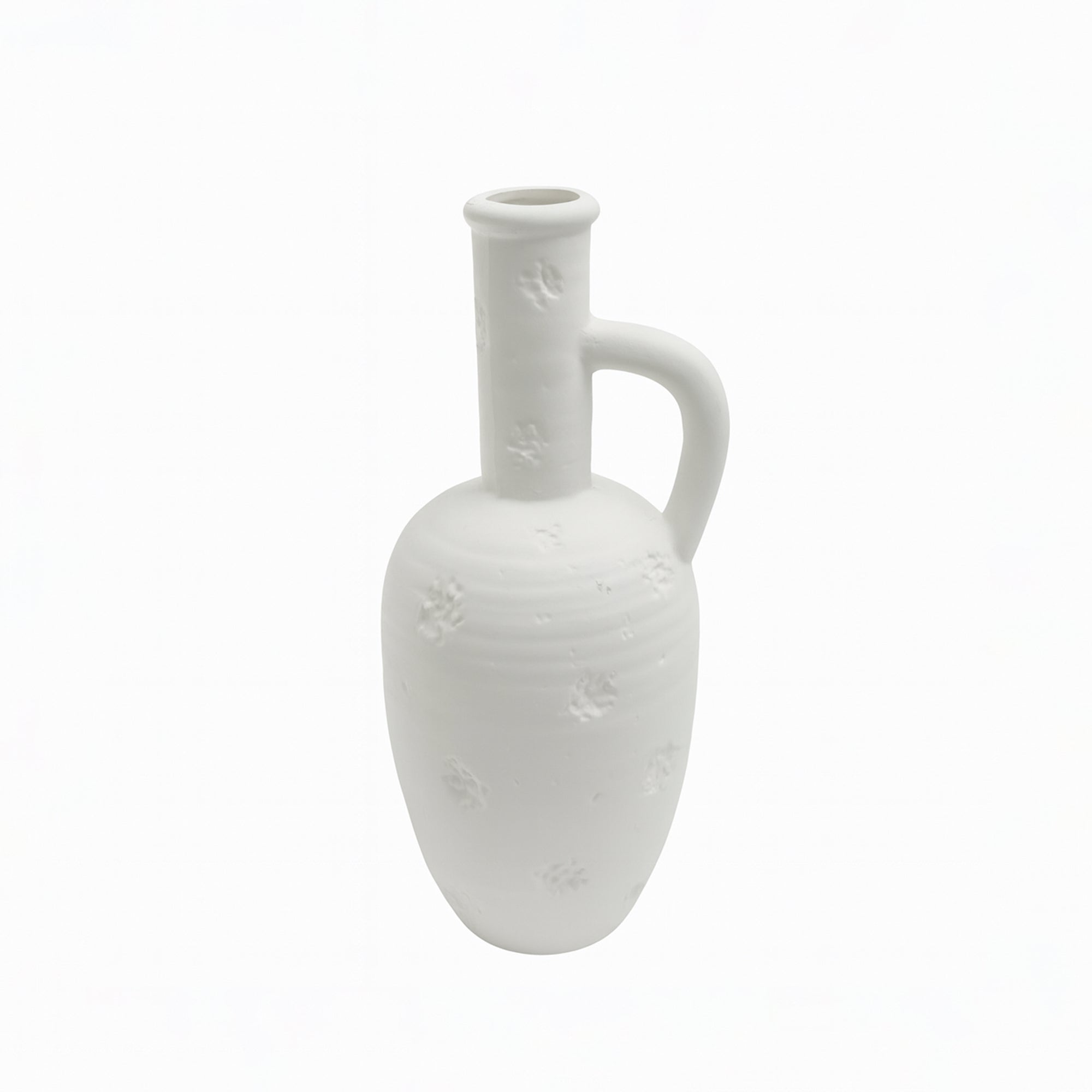99600-02 Ceramic Vase – 32cm (H) – White Matte Jug Design