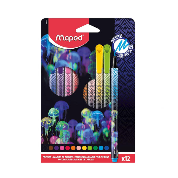 MD-844403 Maped Felt Tip Pen Set – 12 Colours