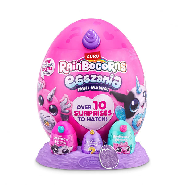 ZUR-9296 Rainbocorns Eggzania Mini Mania S1 – Surprise Egg Toy with Over 10 Surprises