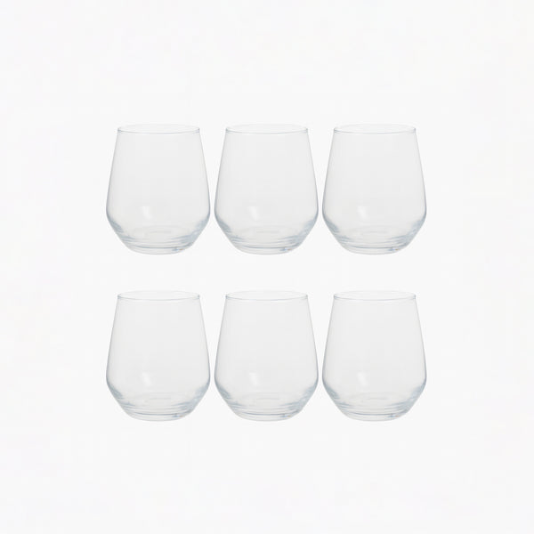 DMC011-2 Glass Tumbler Set – 6 Pieces – 365ml Capacity