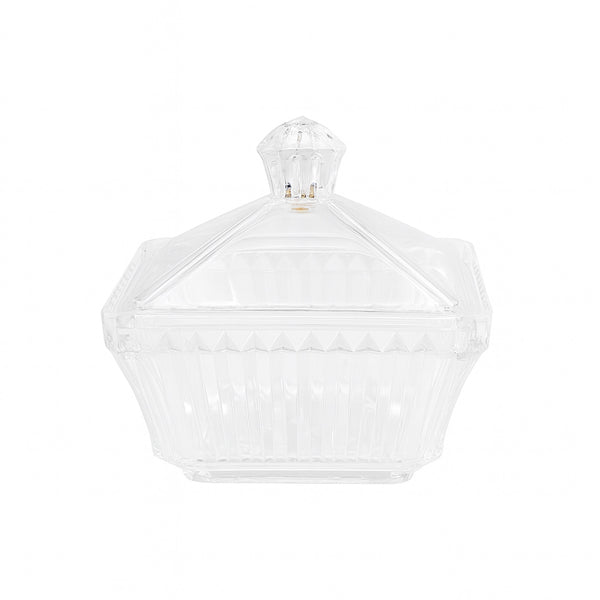 HO-819-XLT Acrylic Date Bowl with Lid – Clear – 25cm (W) x 25cm (L)