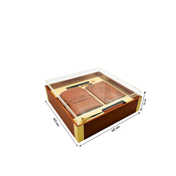 23R199 صندوق قرآن أكريليك مع سجادة صلاة ومسبحة (40 عرض × 40 طول × 15 ارتفاع)