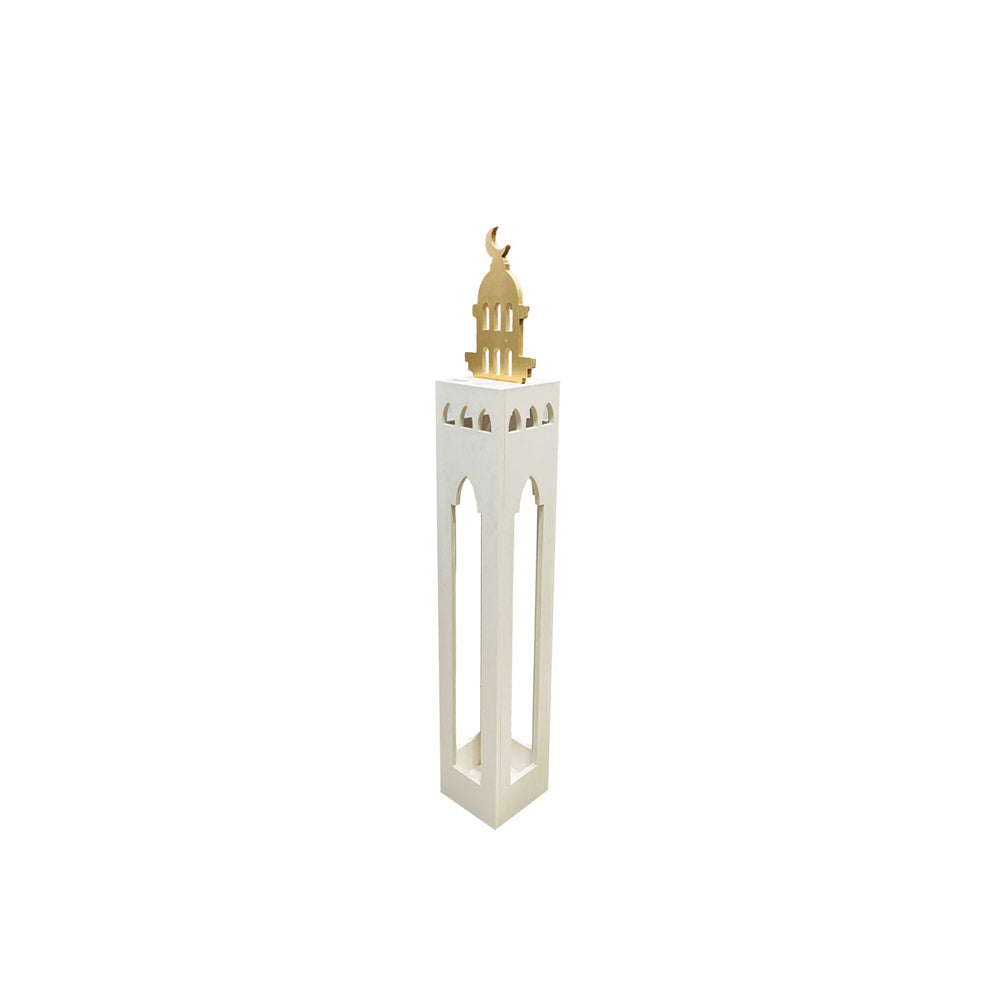 25R1082 Long  Minaret With Crescent Ramadan Decor