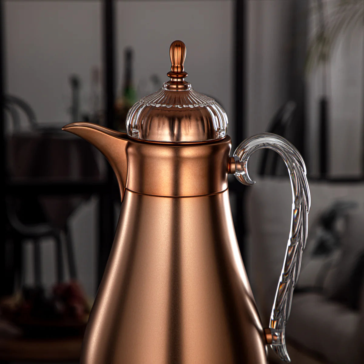 FG810 Vacuum Flask Set 2-Piece (0.7L + 1L) – Matte Copper and Clear