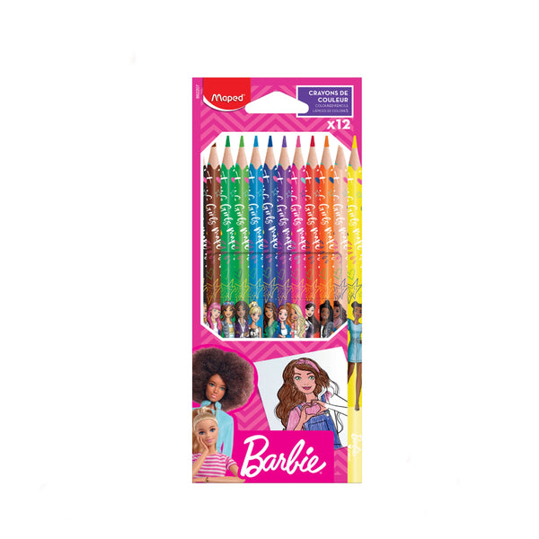 MD-862207 Maped Barbie Colour Pencil Set – 12 Shades