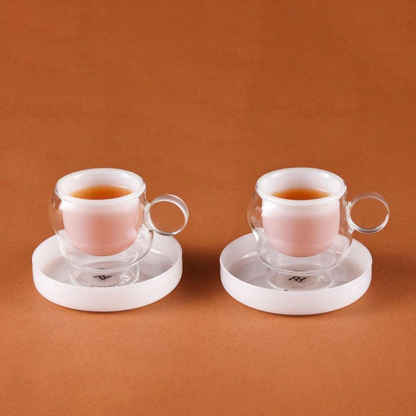 RA70207H Wave Turkish Coffee Cup & Saucer Set White 12 pcs