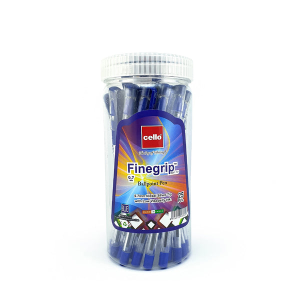 CE-FGRIP7-250 Cello Finegrip Ball Pen 0.7mm – 25 Pieces - Blue Ink