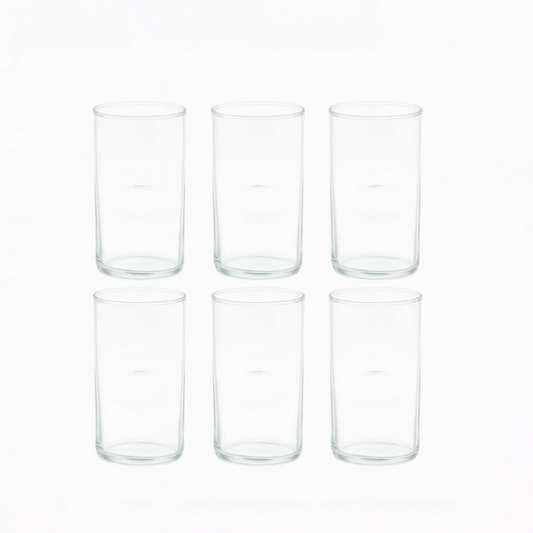 JS69115-2 Glass Tumbler Set – 6 Pieces – 300ml Clear Drinking Glasses