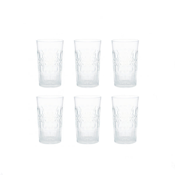 TK501-2E Glass Tumbler Set – 6 Pieces – 335ml Capacity