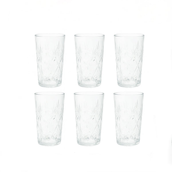 TK501-2A Glass Tumbler Set – 6 Pieces – 335ml Capacity