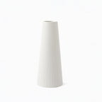 NR20589 Ceramic Vase – 33cm (H) – Ribbed Conical Design
