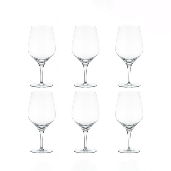 440329 Wine Glass Set – 6 Pieces – 360ml Clear Crystal-Style Glasses