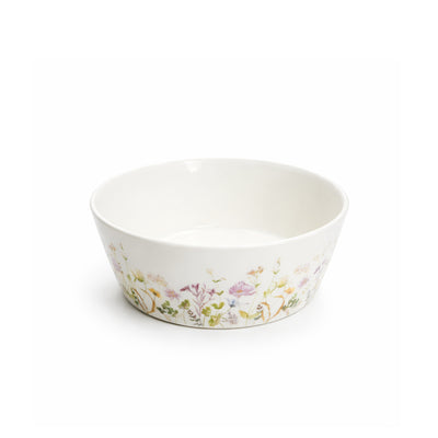 490G-016-NB308 Ceramic Bowl 14.5 Cm White Gloss With Floral Decal Design – Siddiq Gifts Mussafah Abu Dhabi