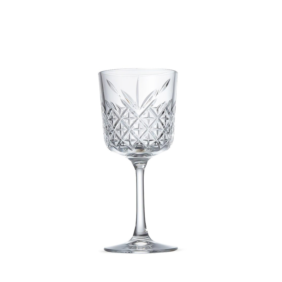Wine Glass Set – 4-Piece – 320 ml – Elegant Crystal-Cut Design – DSJ0132