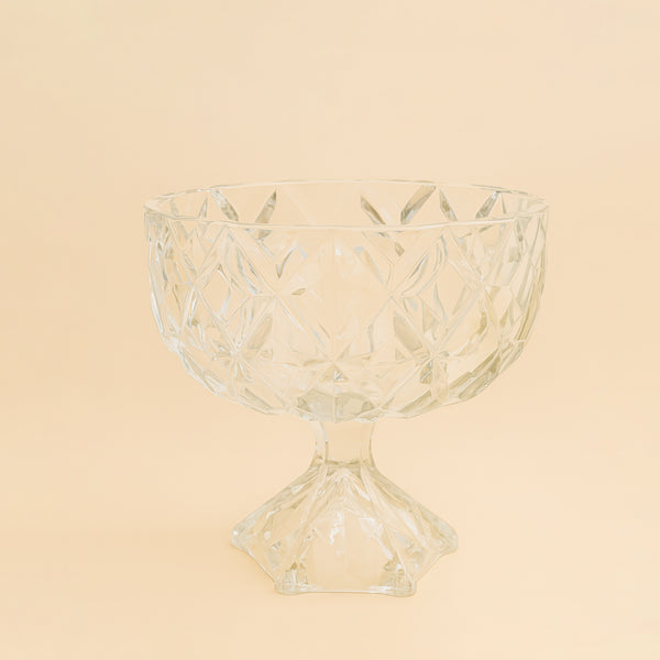 337 – Glass Fruit Bowl with Decorative Footed Base