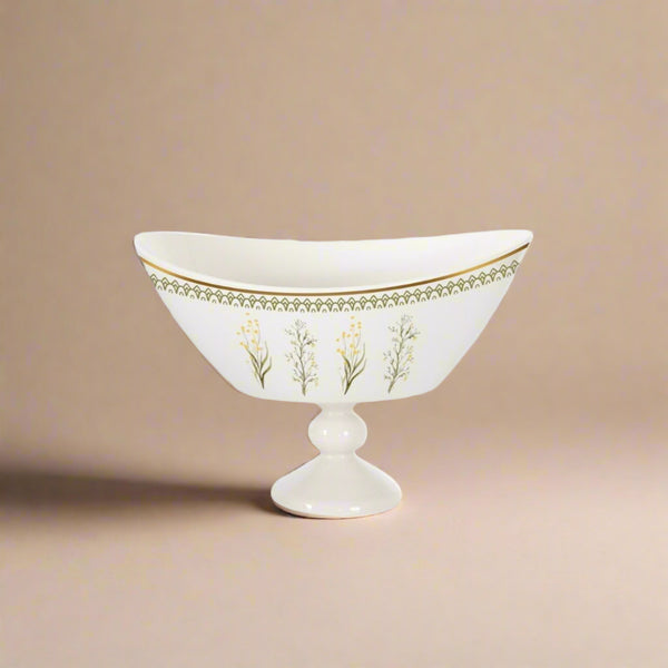 Ceramic  Floral Motif & Gold Line – SC3952