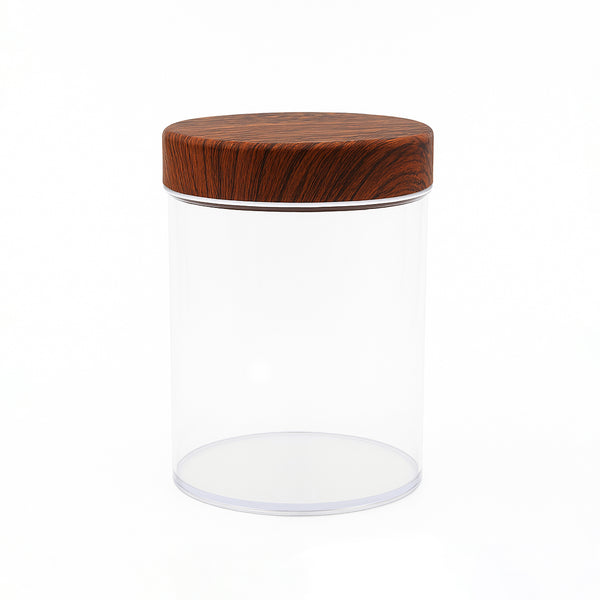 10829-M – Evelin Round Jar – 2L Clear Storage Jar with Wooden Lid