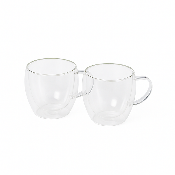 Glass Tumbler Set – 2 Piece – 250 ml – Clear Minimalist Design – ND-32267-P