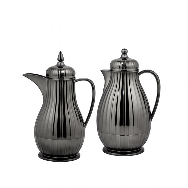 ROTD Vacuum Flask 2-Piece Set – 0.35L & 0.6L – Black Nickel Finish