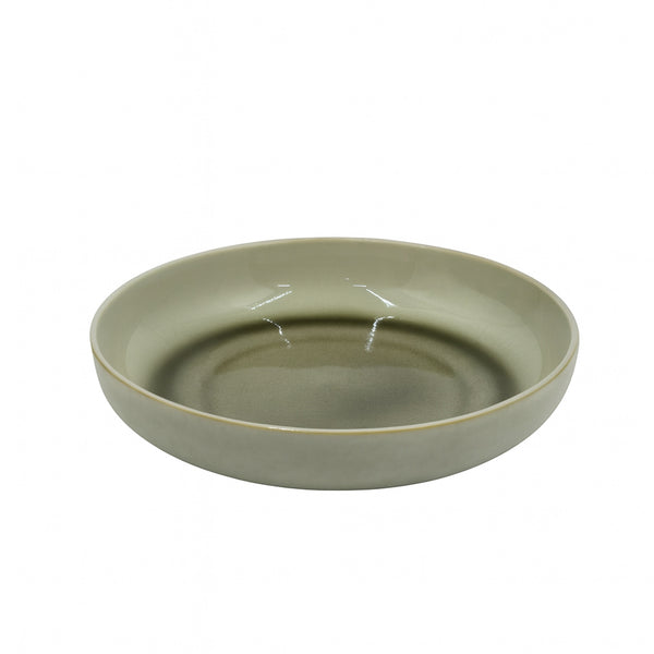HL707-13 Porcelain Bowl – 8.5" Round Serving Bowl in Glossy Beige Finish