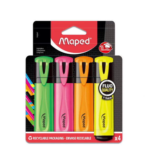 MD-742547 Maped Fluo Peps Classic Highlighter Set – 4 Colours